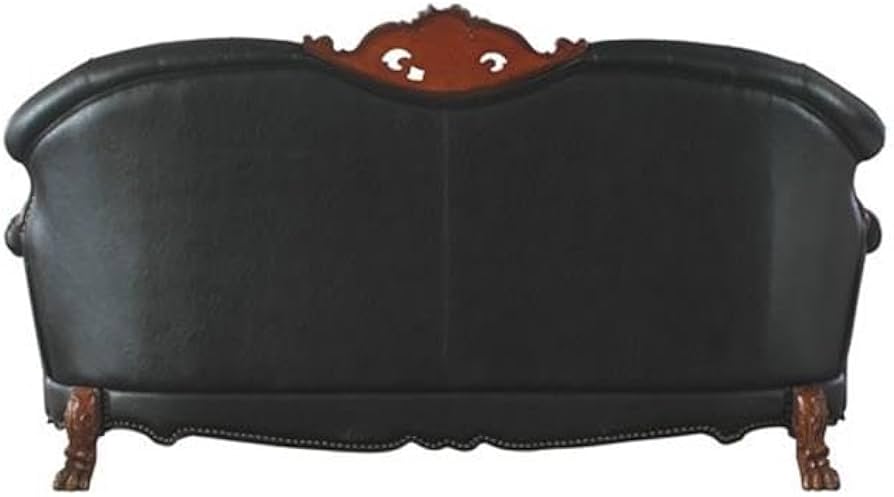 Amazon.com: Acme Dresden Faux Leather Tufted Sofa with 5 Pillows